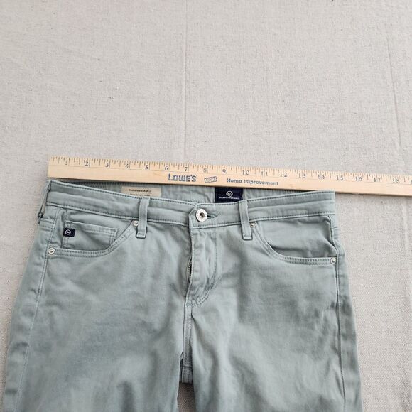 Adriano Goldschmied Jeans Women 27R Green The Stevie Ankle Slim Straight Stretch - Picture 7 of 16